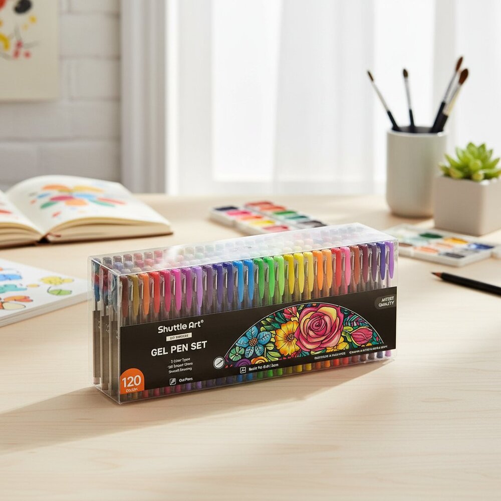 120 Unique Colors (No Duplicates) Gel Pens Gel Pen Set for Adult